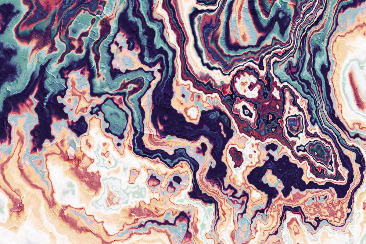 Marbled Fluidity Abstract Art Wall Mural in your room