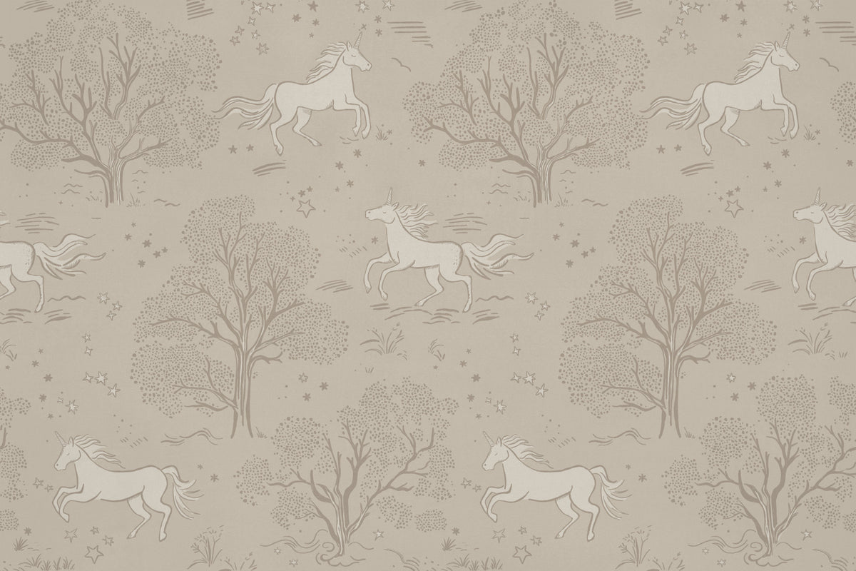 Magical Unicorn Dreamland – Sandstone Wall Mural Wall Mural in your room