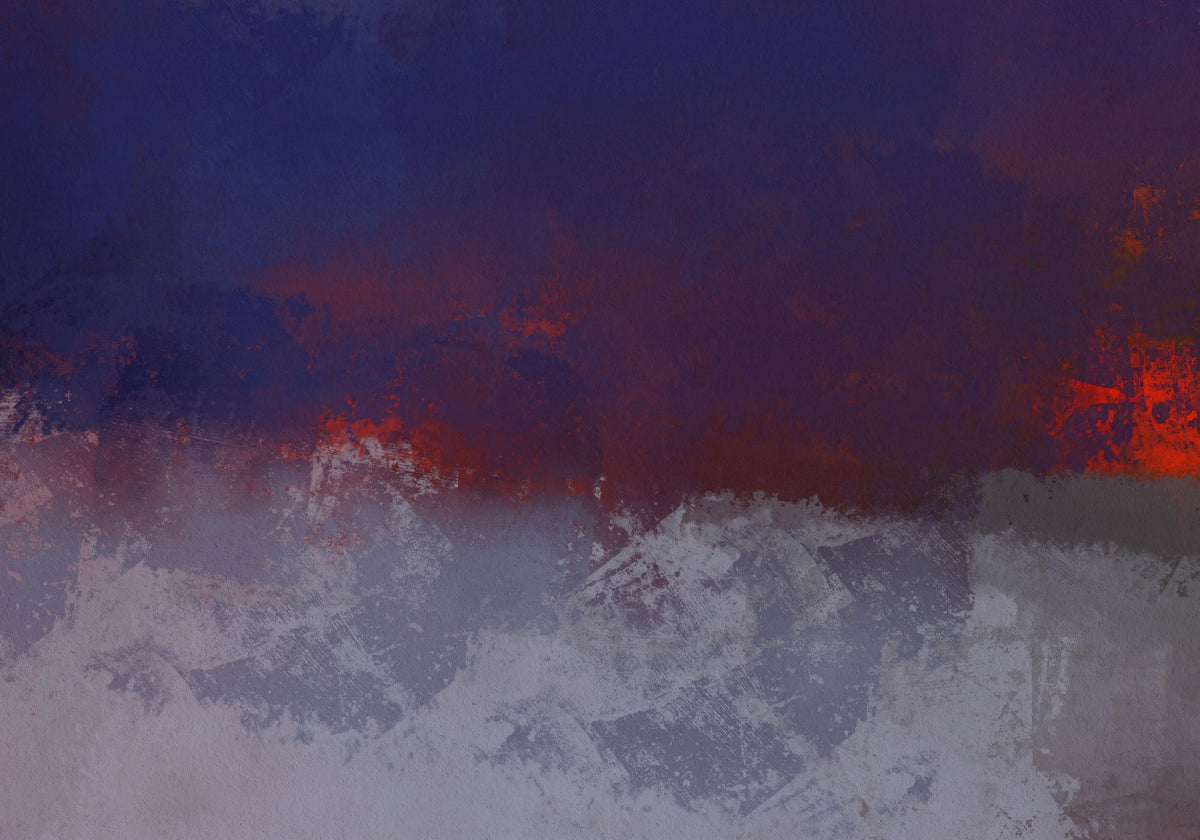 Textured Indigo and Ember Mural Wall Mural in your room