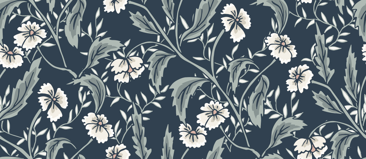 Sage and Charcoal Garden Trail Wallpaper⁠ in your room