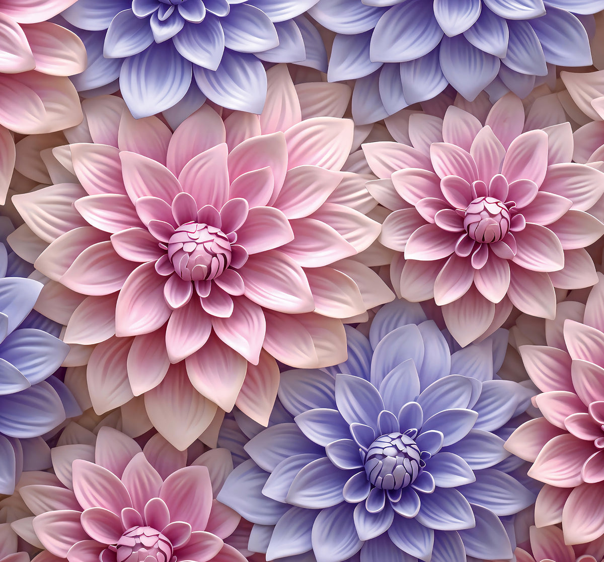 Abstract Petal Layers in Blush and Violet Wall Mural in your room