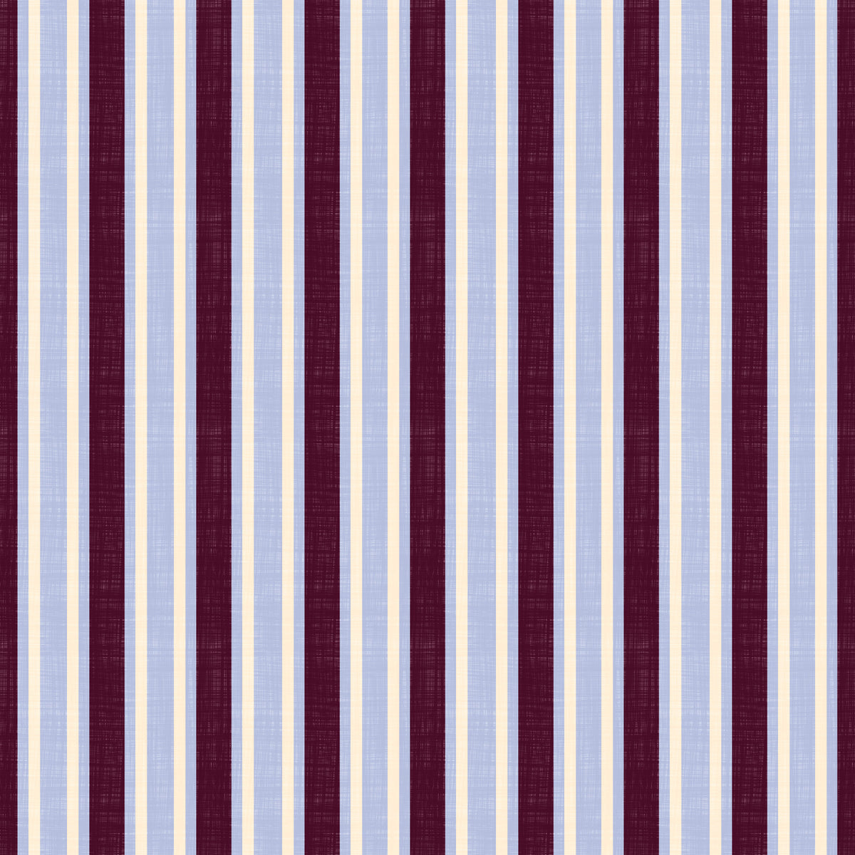Ivy League Faux Linen Vertical Stripes - Burgundy Lilac And Cream Wallpaper⁠