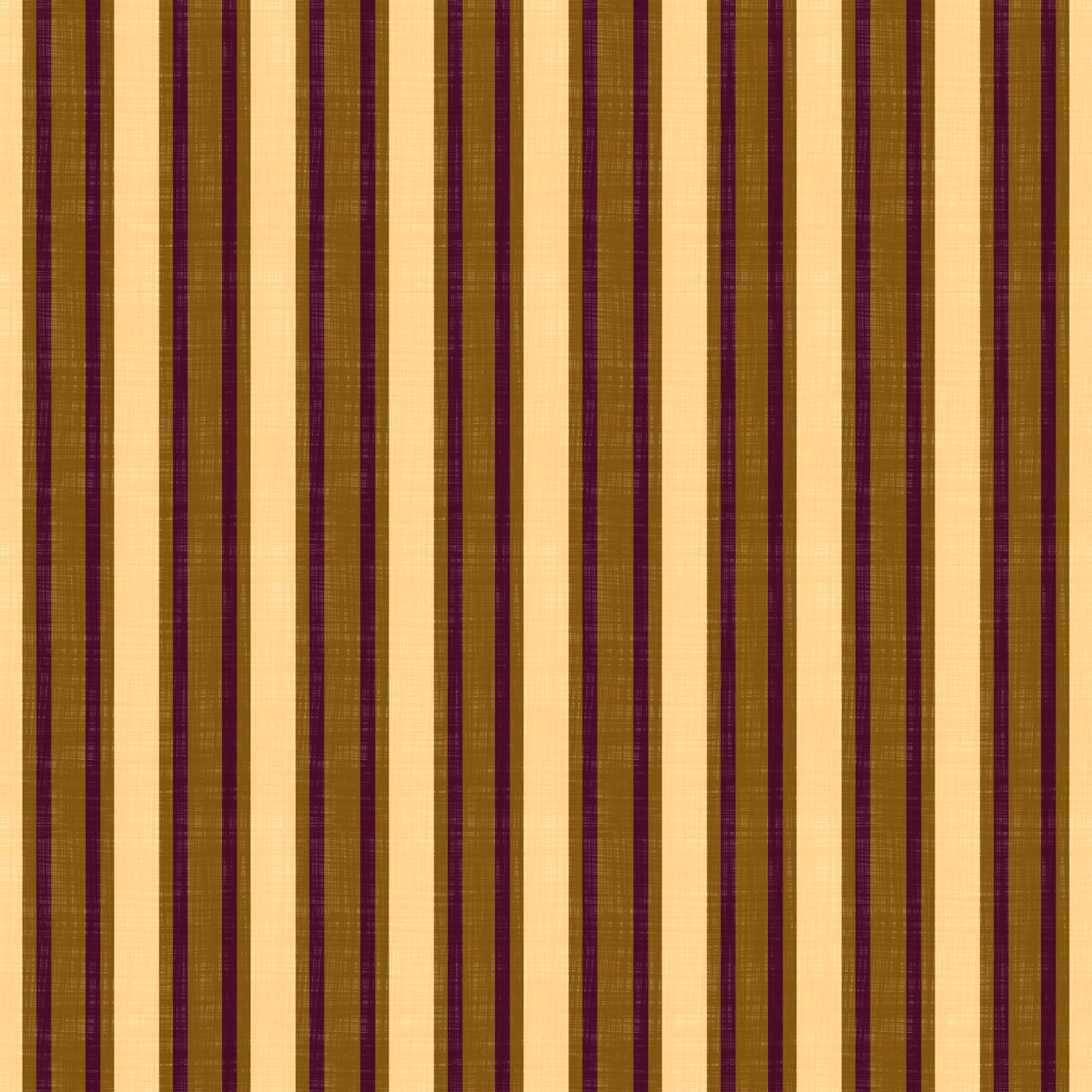 Ivy League Faux Linen Vertical Stripes - Butter Mustard And Burgundy Wallpaper⁠ in your room — zoomed