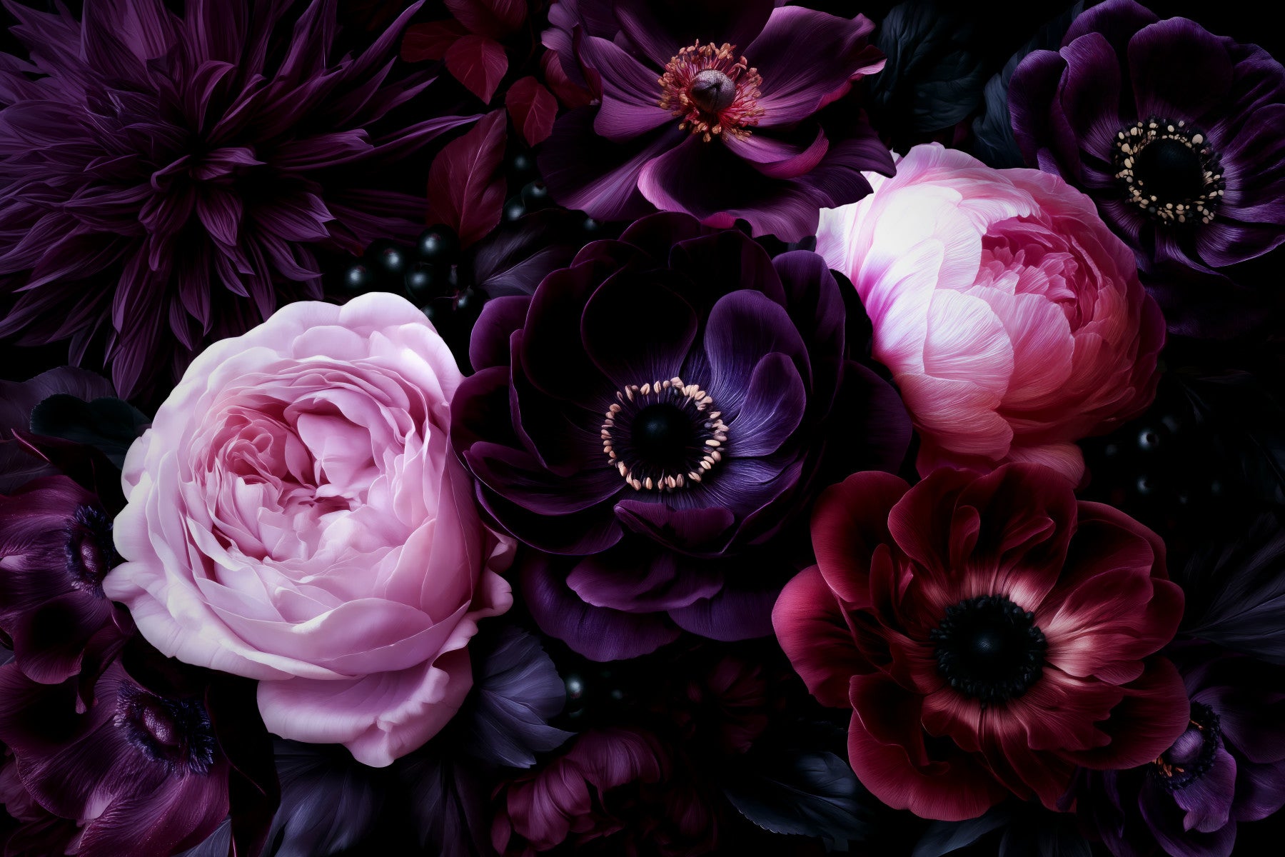 Dramatic Moody Botanical Garden Wall Mural