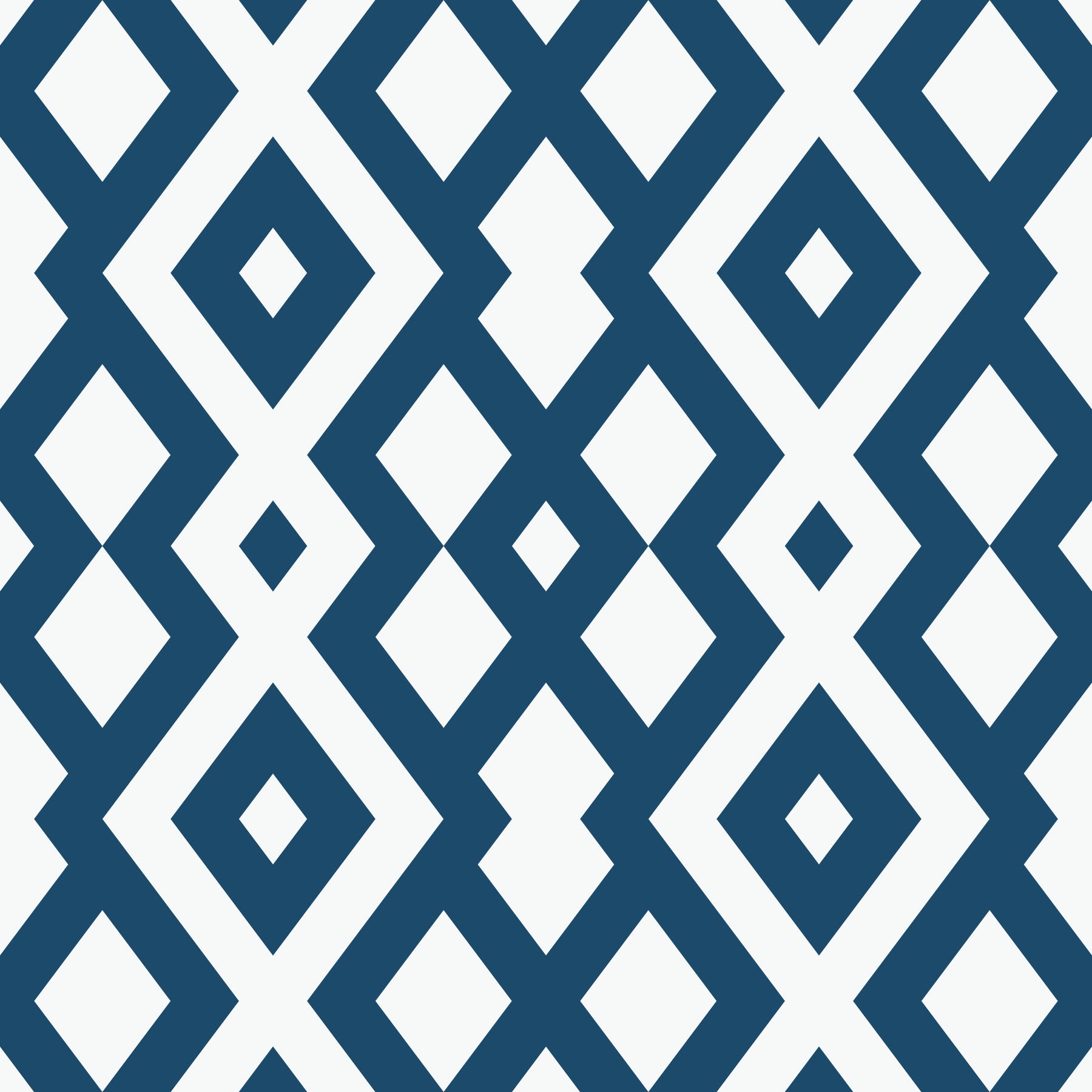 Minimalist Blue and White Diamond Mesh Wallpaper⁠