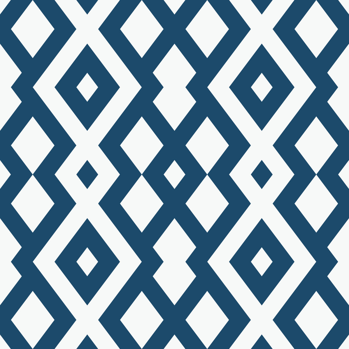 Minimalist Blue and White Diamond Mesh Wallpaper⁠ in your room