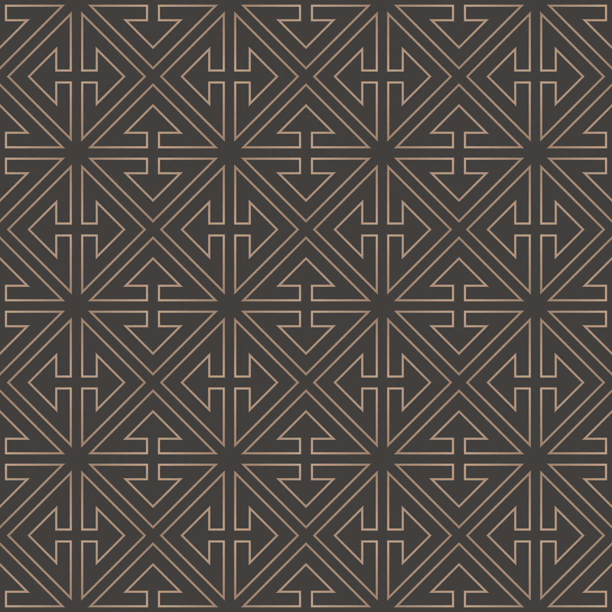 Symmetrical Copper Line Pattern Wallpaper⁠ in your room