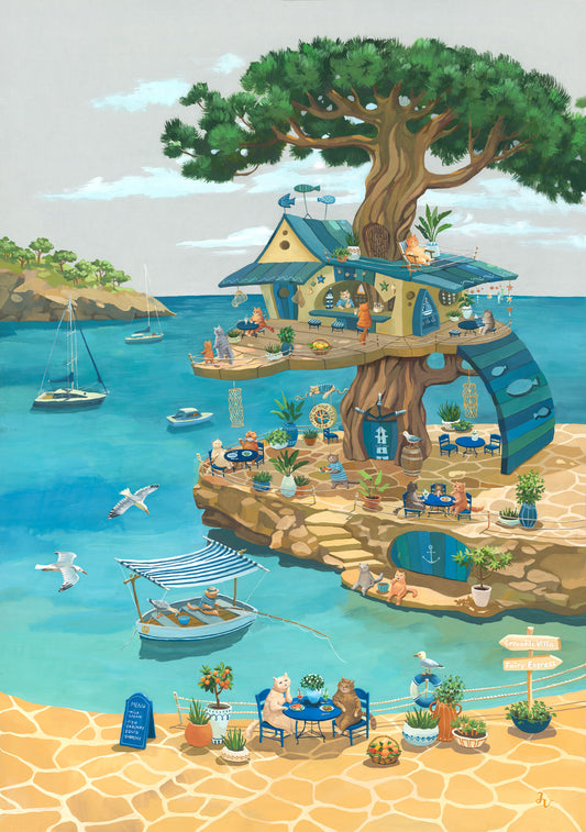 Cats Cafe Wall Mural