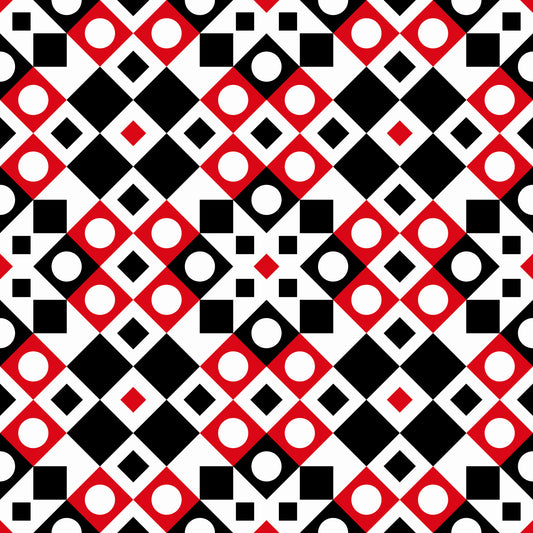 Abstract Checkered Circle Graphic Wallpaper⁠