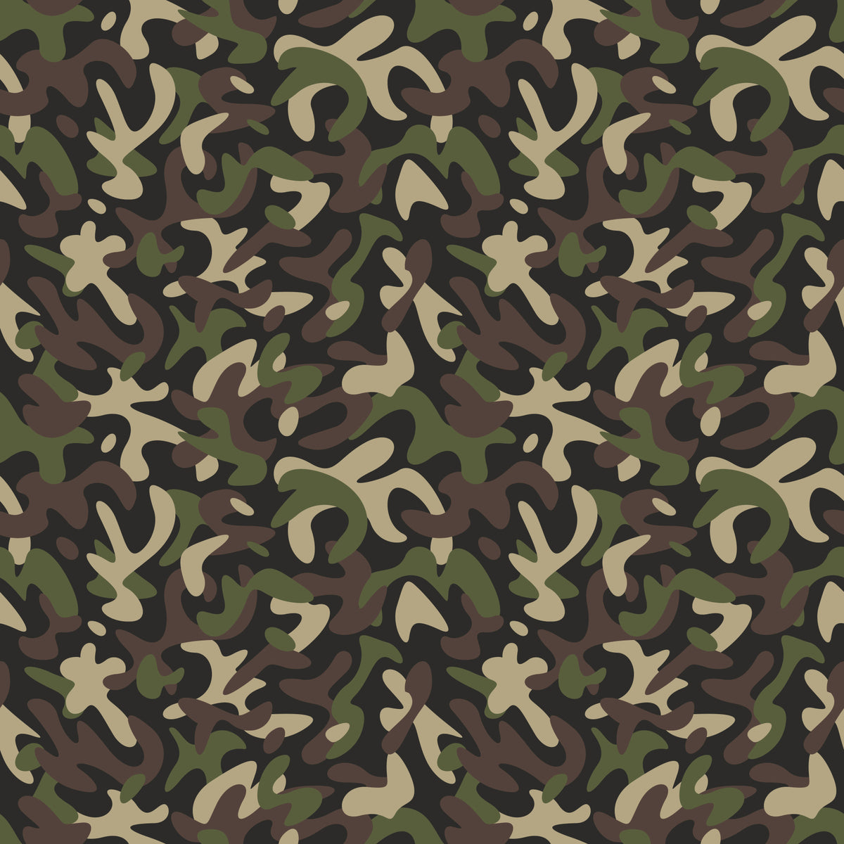 Classic Woodland Camouflage Pattern Wallpaper⁠ in your room