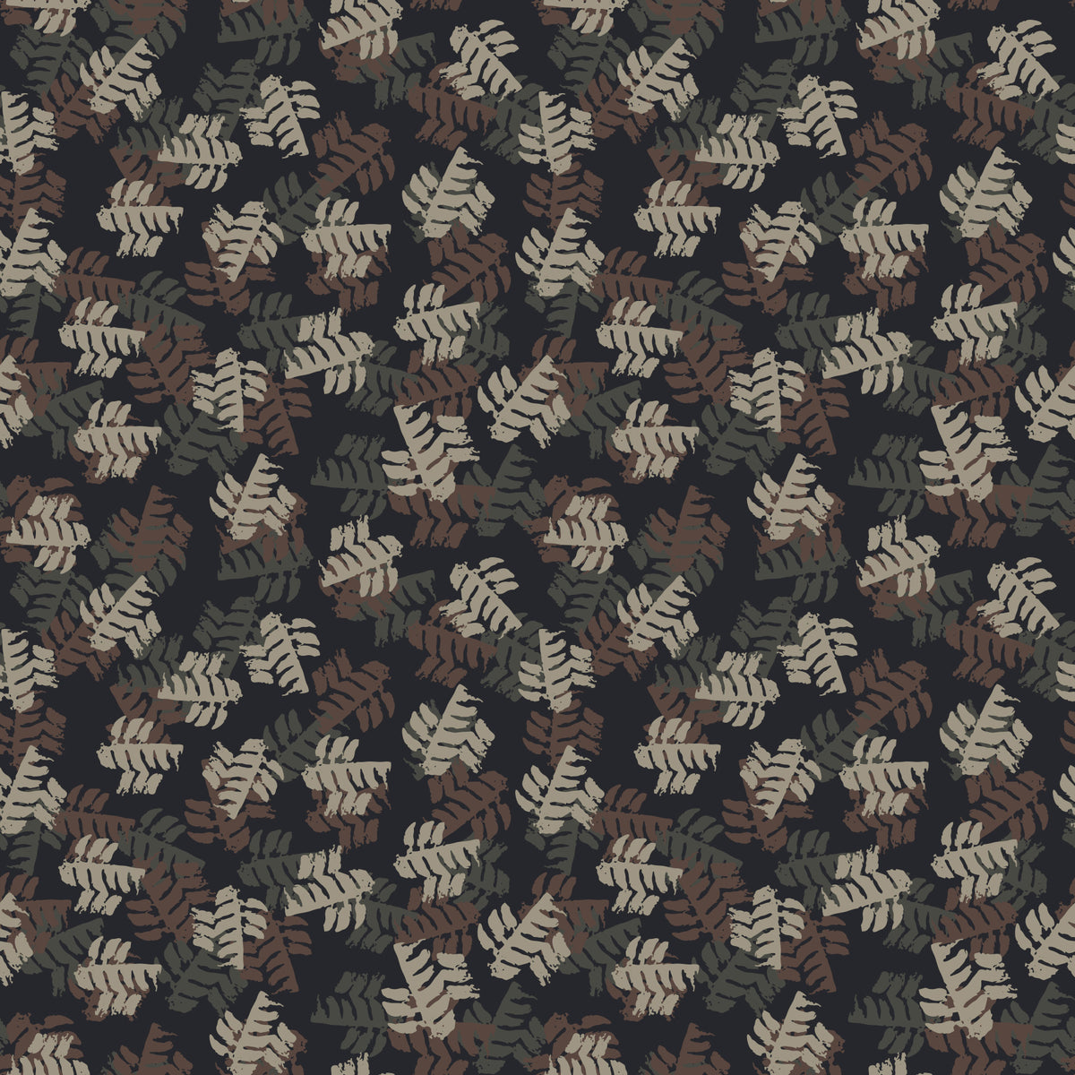 Muted Earthy Leaf Silhouette Wallpaper⁠ in your room