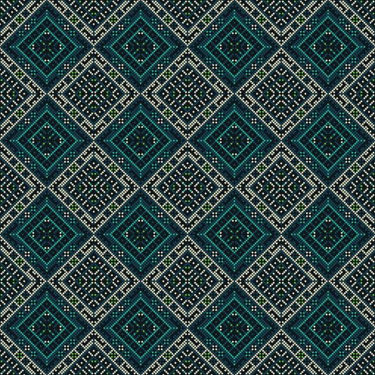 Geometric Pixel Diamond Grid Wallpaper⁠