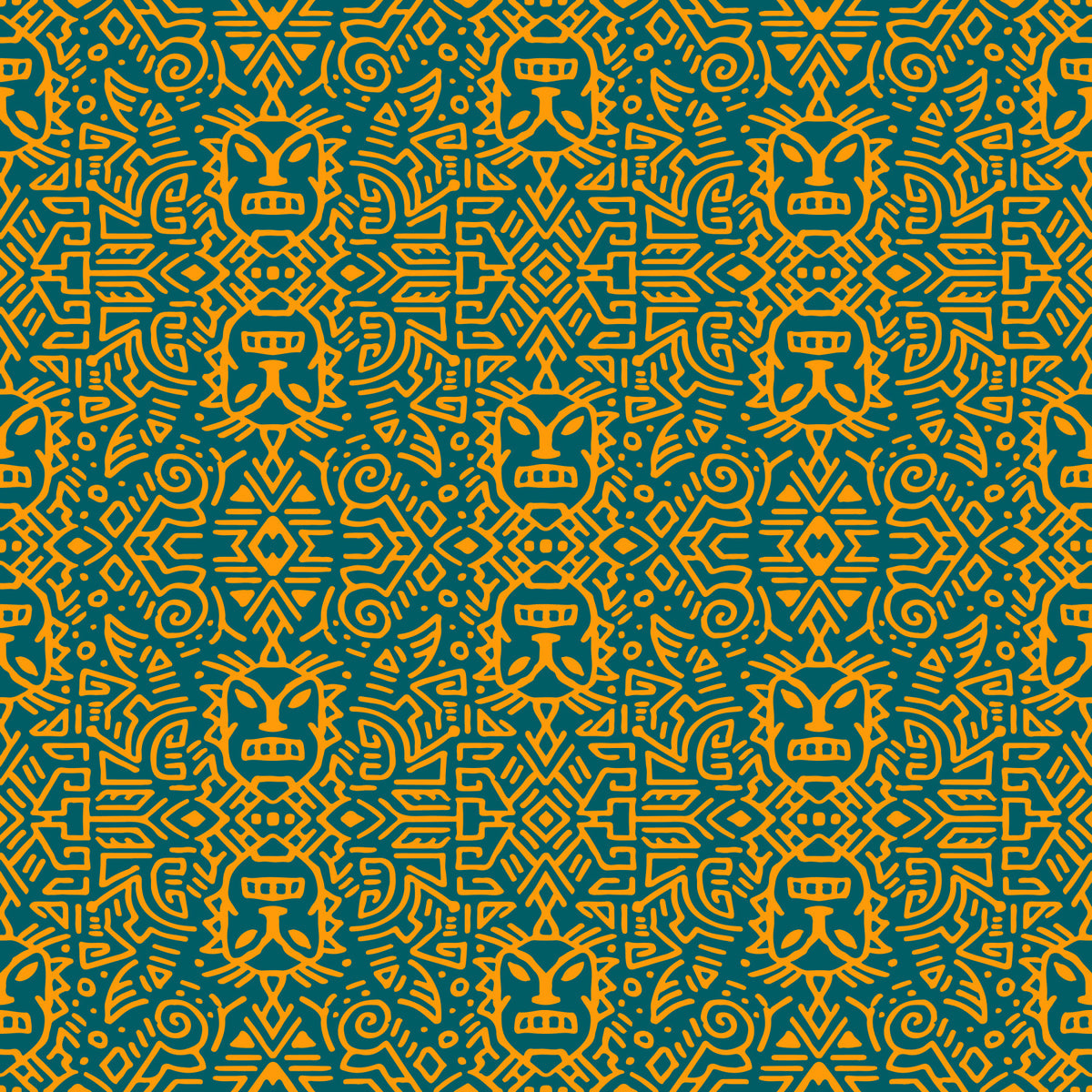 Abstract Ethnic Mask Art Wallpaper⁠