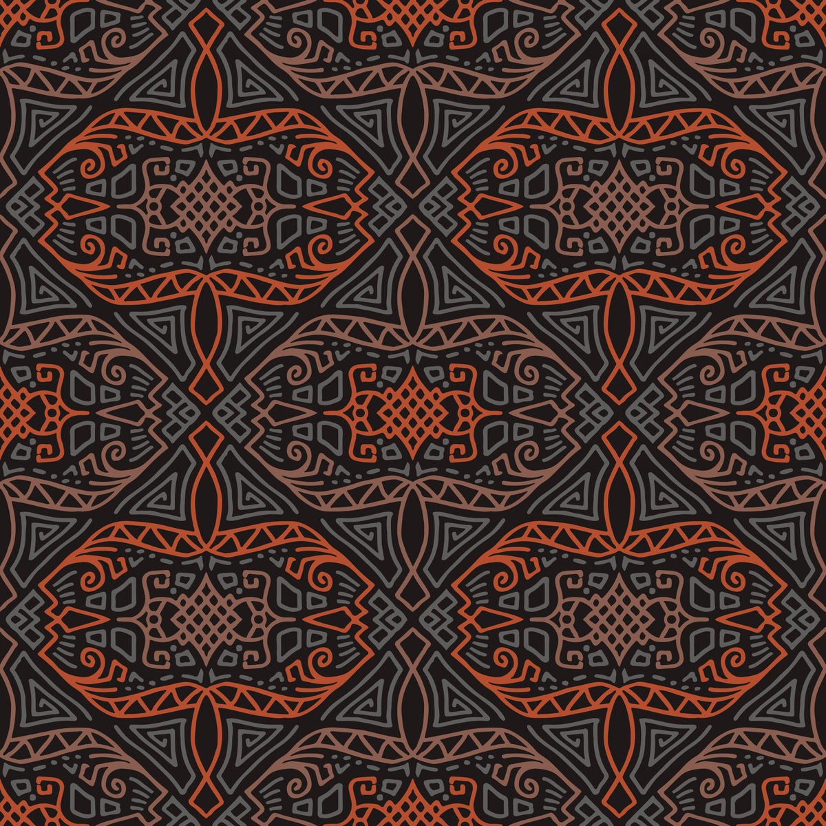 Abstract Charcoal and Terracotta Lines Wallpaper⁠ in your room