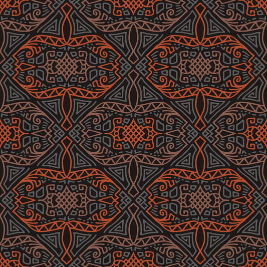 Abstract Charcoal and Terracotta Lines Wallpaper⁠