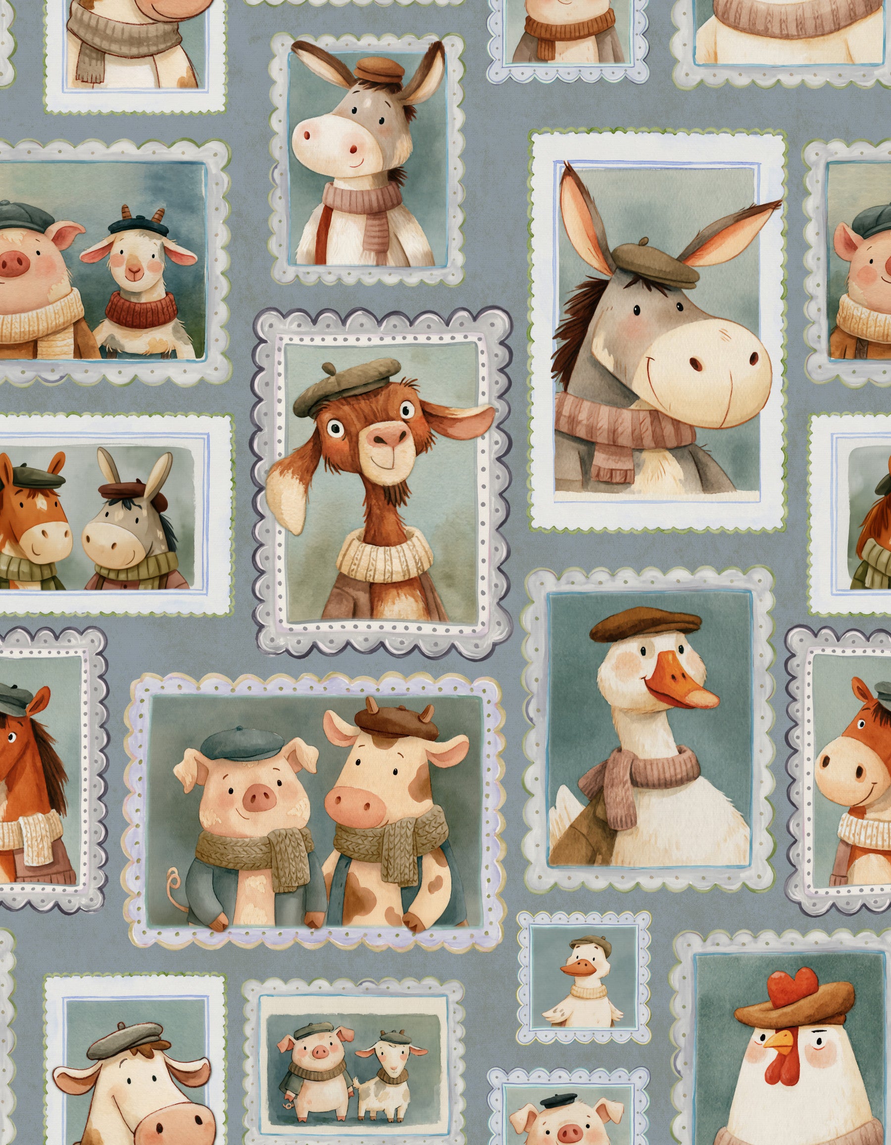 Whimsical Farm Portrait Gallery Rustic Farm Wallpaper⁠