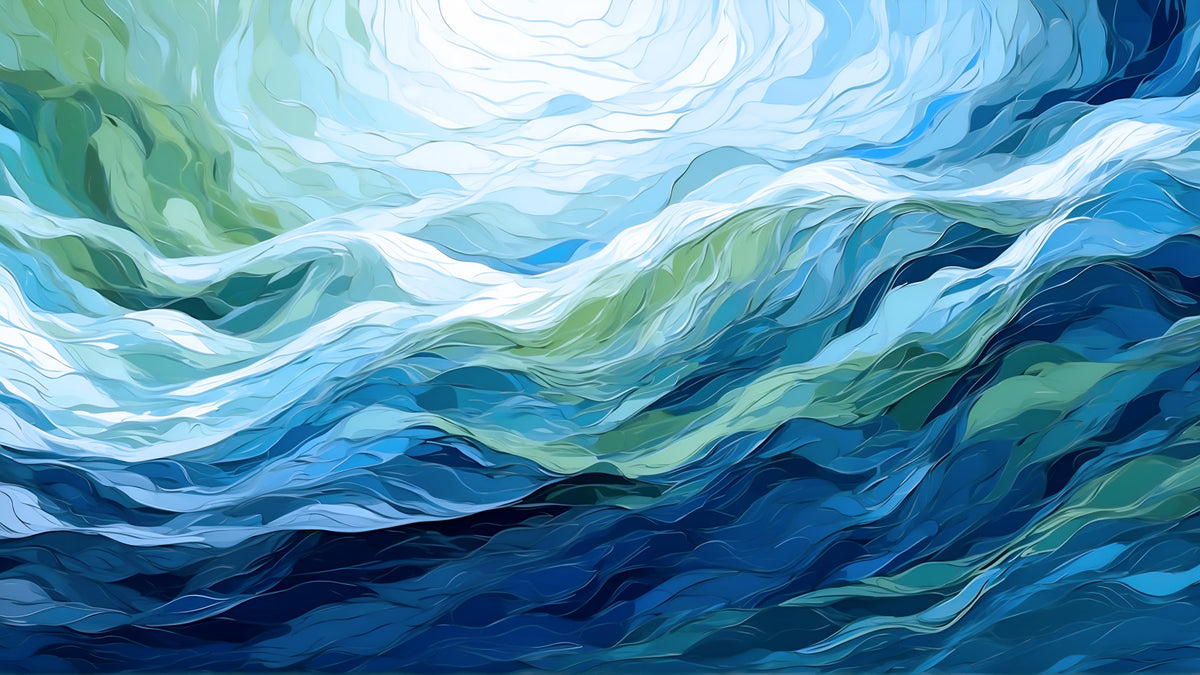 Ethereal Azure Flow Abstract Wall Mural in your room