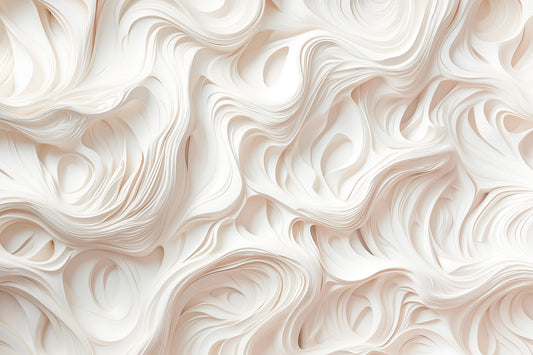 Cream Flowing Layers Abstract Wall Mural