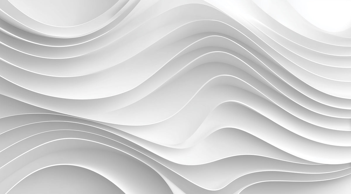 Abstract White Architectural Layers Wall Mural in your room — zoomed