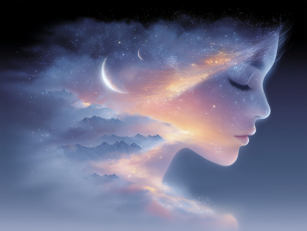 Celestial Dreamer Portrait Wall Mural in your room