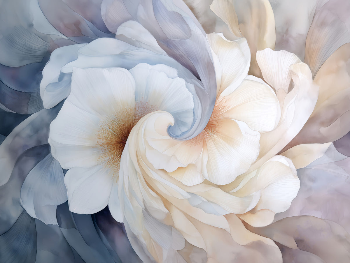 Floral Yin Yang Serenity Wall Mural in your room