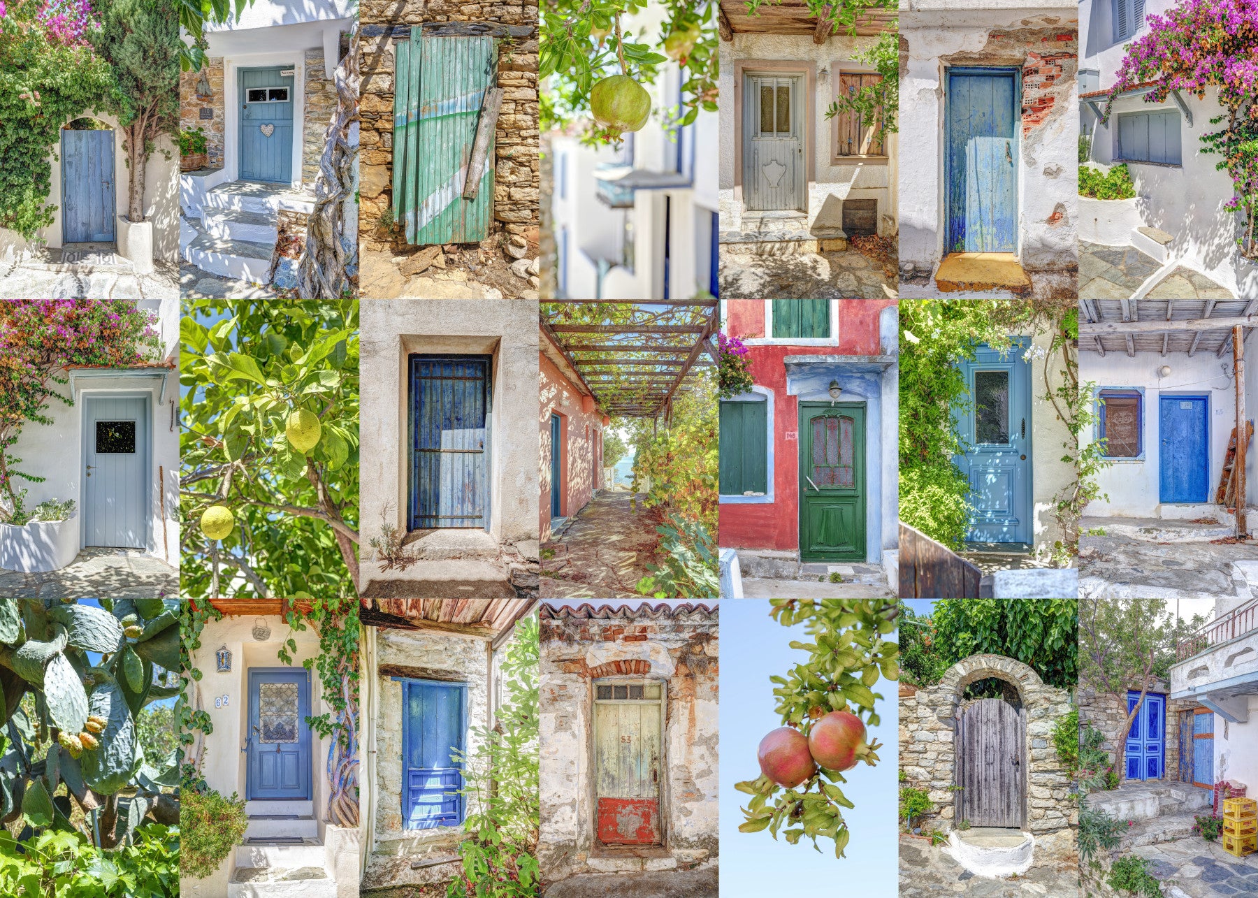 Coastal European Architectural Montage Wall Mural