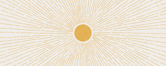 Golden Sunburst Minimalist Rays Wall Mural