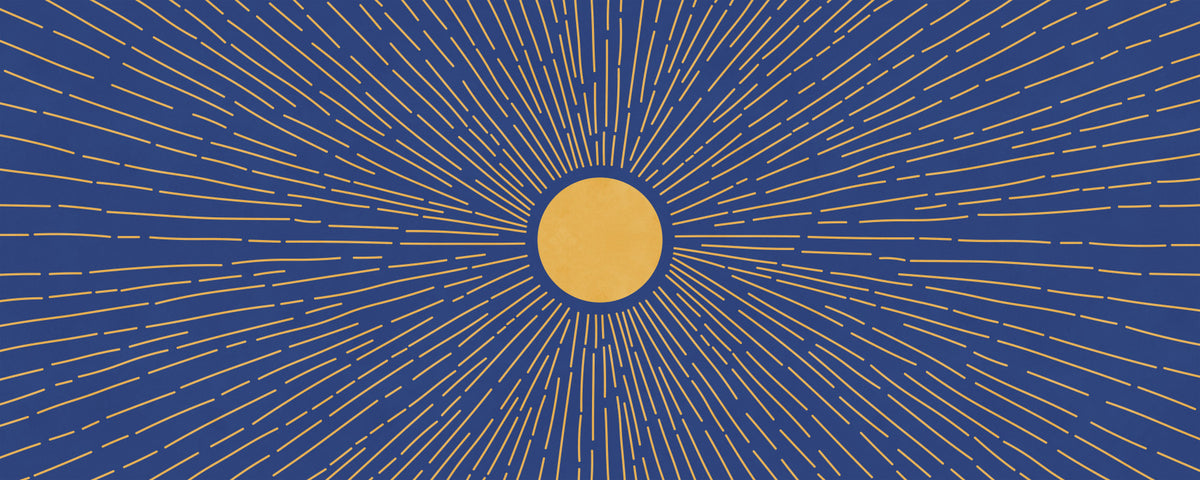 Radiant Solar Burst Abstract Wall Mural in your room