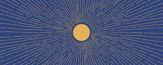 Radiant Solar Burst Abstract Wall Mural