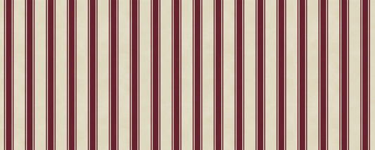 Classic Burgundy and Cream Striped Pattern Wall Mural