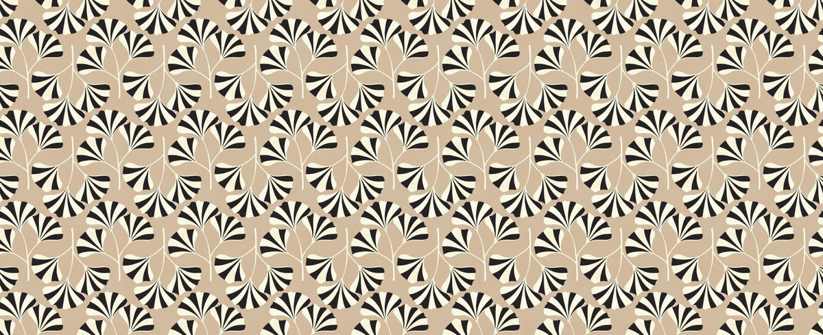 Minimalist Ginko Leaf Pattern Wall Mural in your room