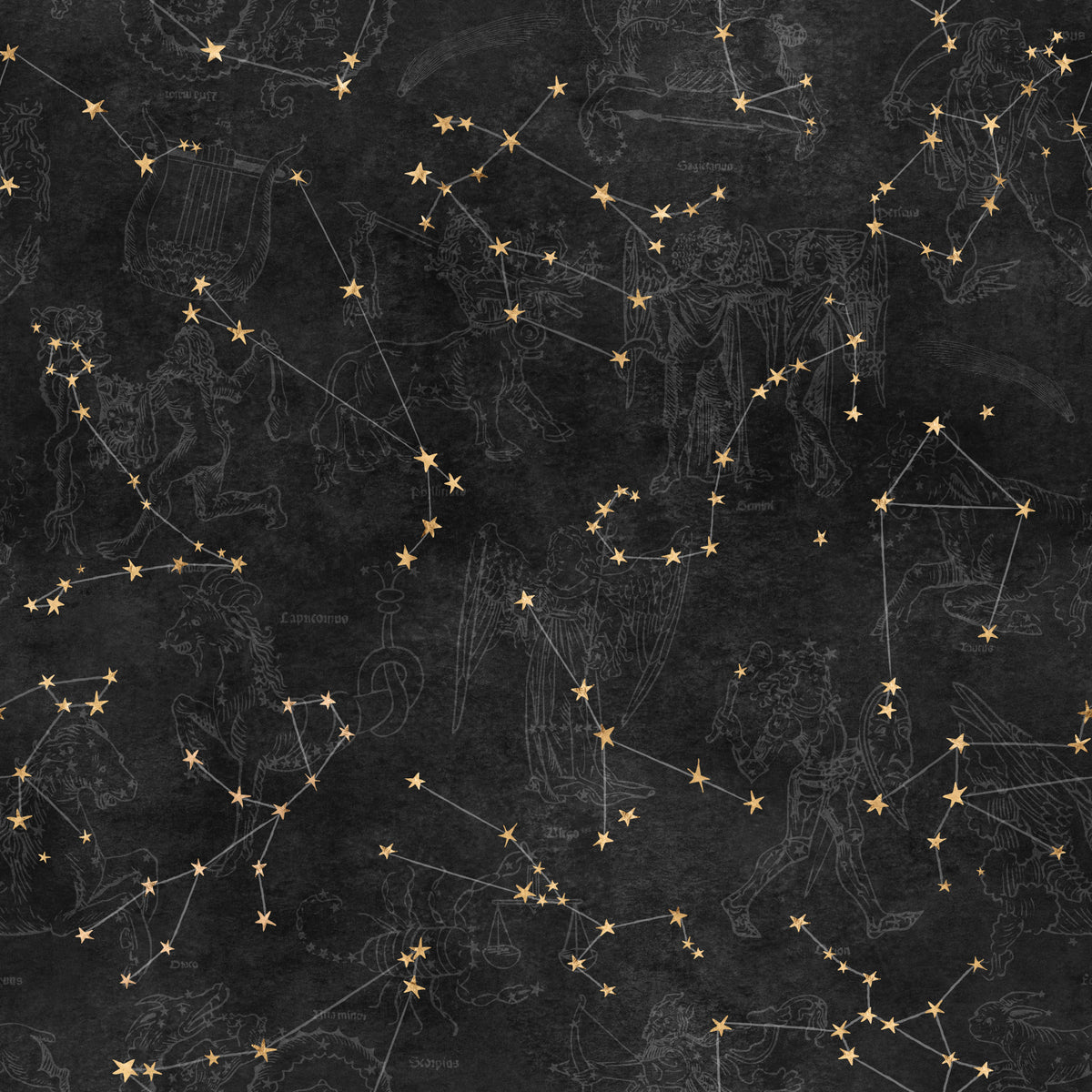 Eternal Star Atlas - Charcoal Wallpaper⁠ in your room