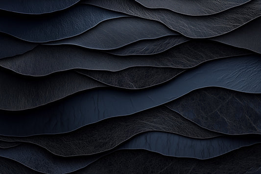 Dark Midnight  Leather Layers Wall Mural