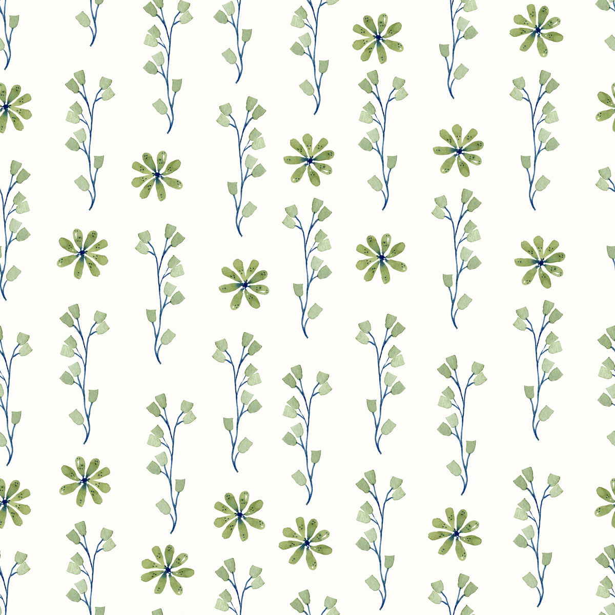 Minimalist Green Sprig Botanical Wallpaper⁠ in your room