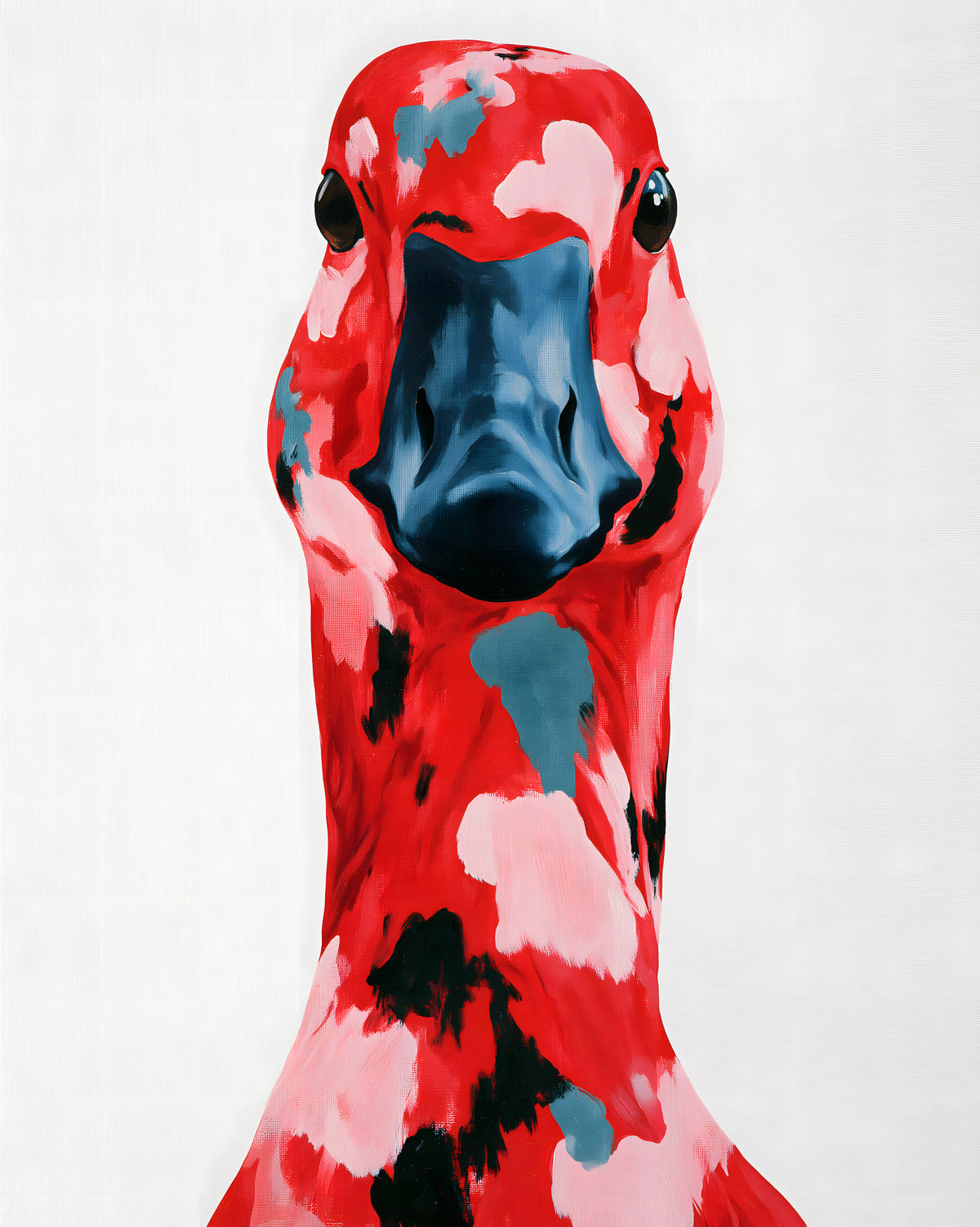 Abstract Painted Goose Portrait Wall Mural in your room