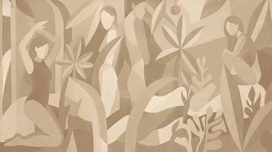 Amber Muse - Sepia Wall Mural
