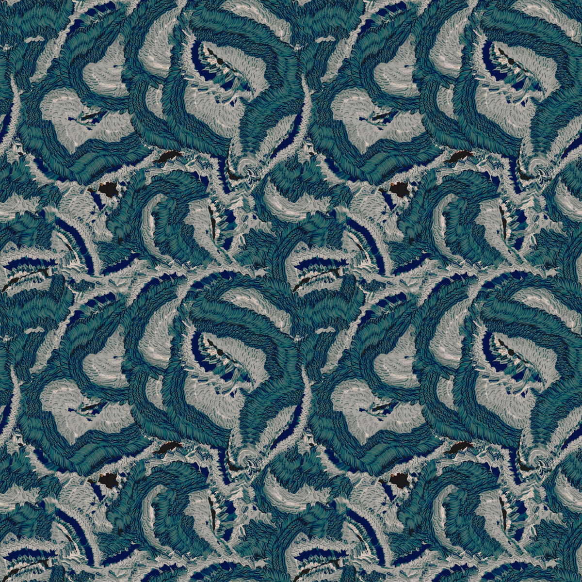 Textured Teal Waves Wallpaper⁠ in your room