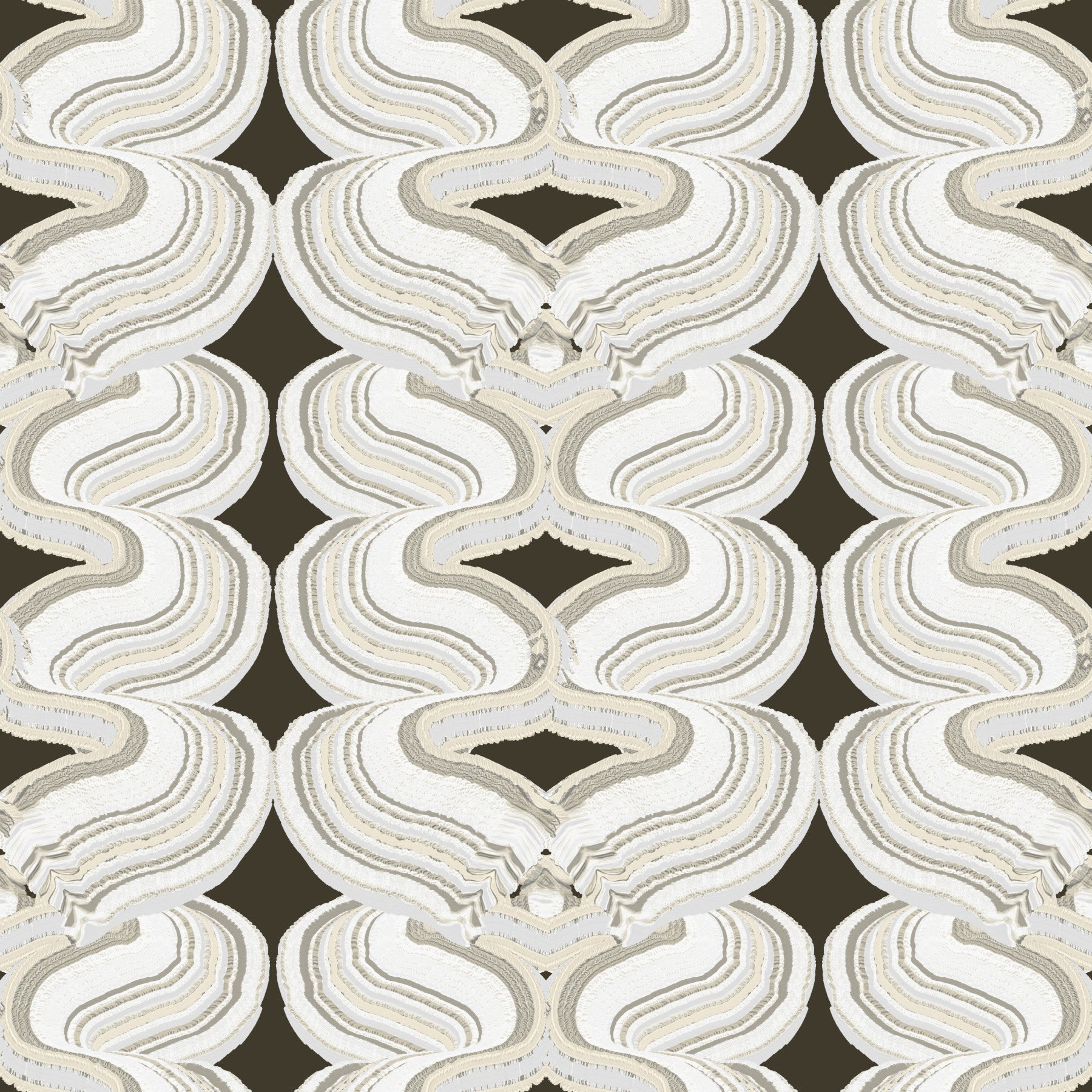 Modern Geometric Ribbon Waves Wallpaper⁠