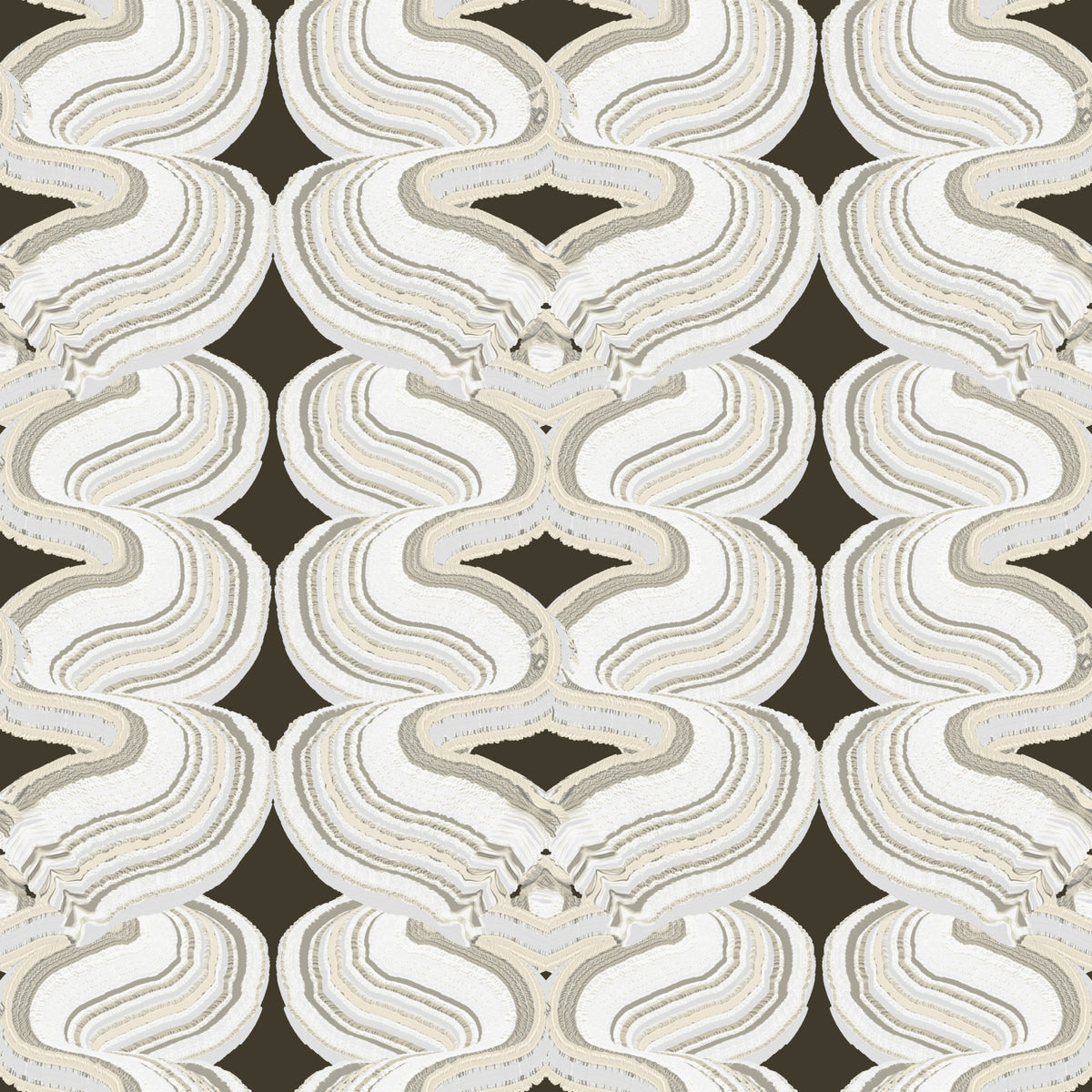 Modern Geometric Ribbon Waves Wallpaper⁠ in your room