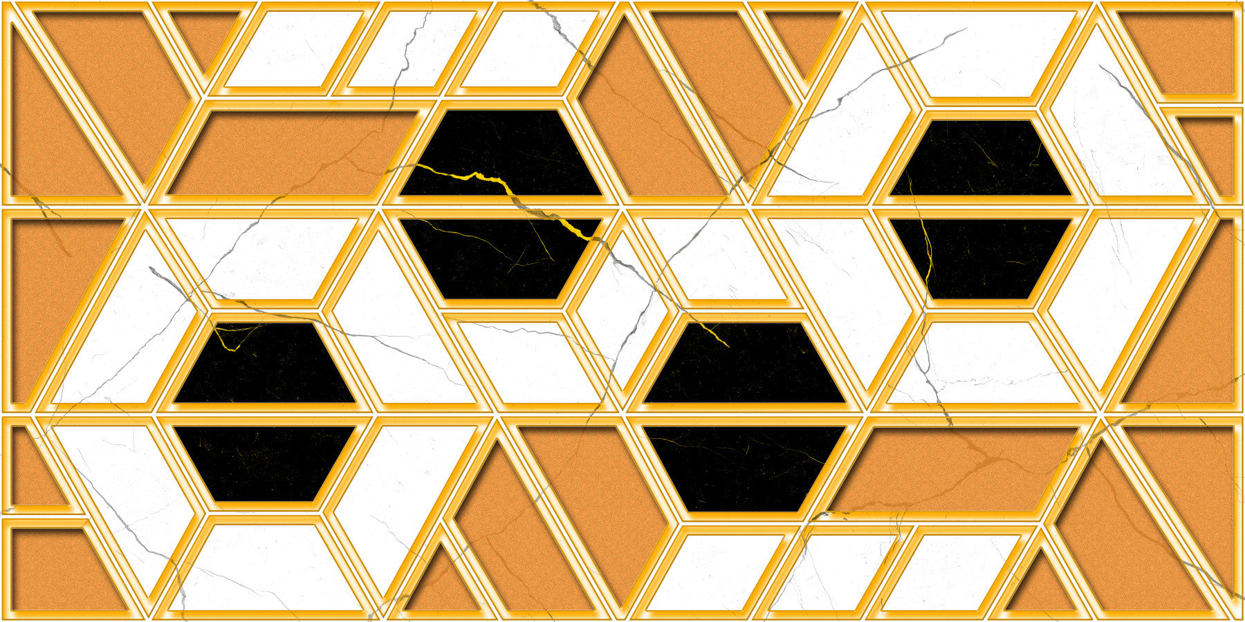 Luxury Gold Geometric Marble Wallpaper Wall Mural