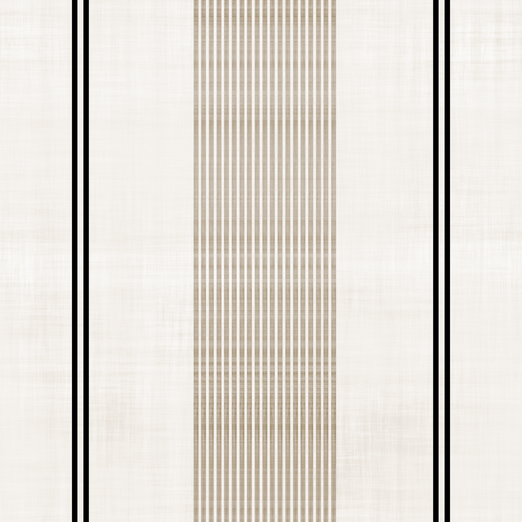 Beige and Black Stripe Linen Look Texture Wallpaper⁠