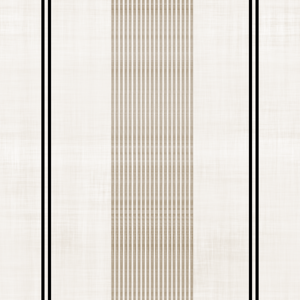 Beige and Black Stripe Linen Look Texture Wallpaper⁠ in your room