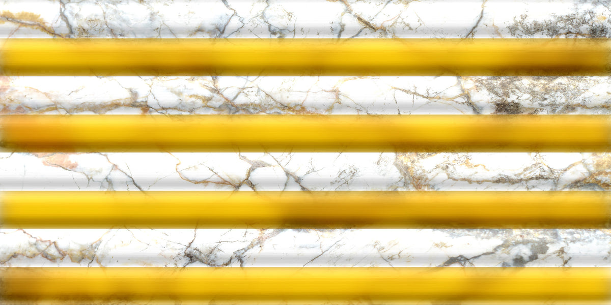 Golden Yellow Stripe Marble Wallpaper Wall Mural in your room