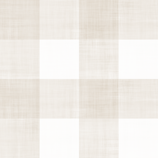 Beige Gingham Plaid Linen Look Texture Wallpaper⁠