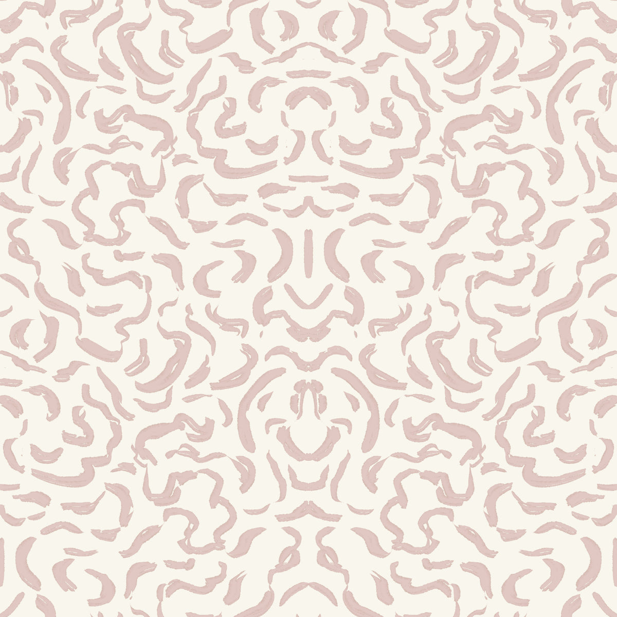 Abstract Blush Rhythmic Flourish Wallpaper⁠ in your room