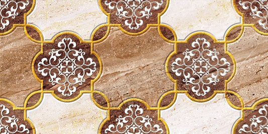 Golden Heritage Ornamental Marble Wallpaper Wall Mural