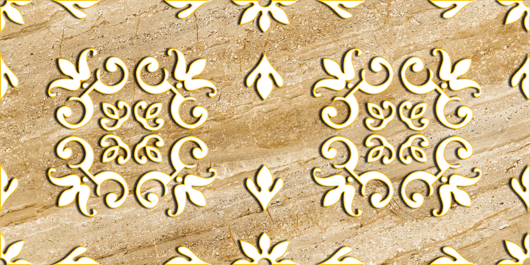 Golden Vines & Leaves Wall Mural Wall Mural