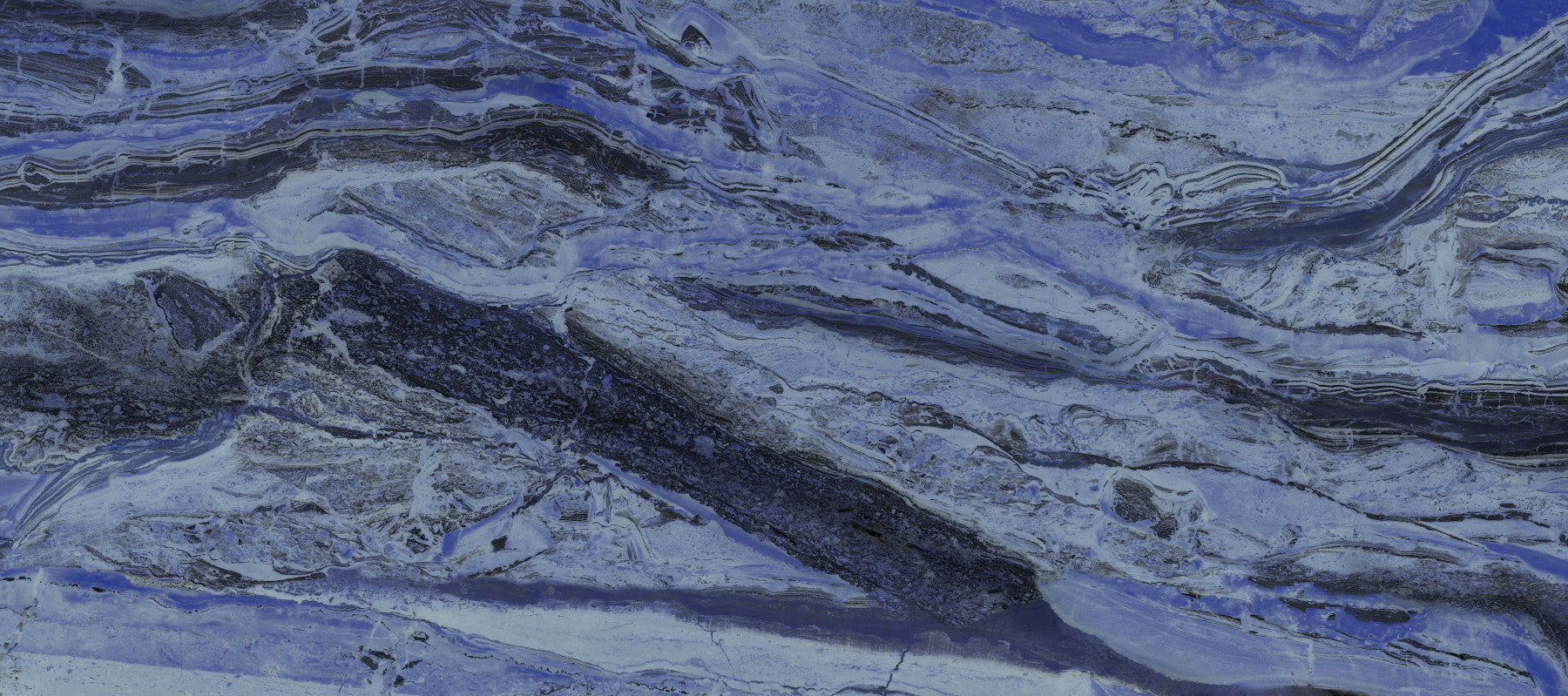Deep Azure Marble Flow Wall Mural