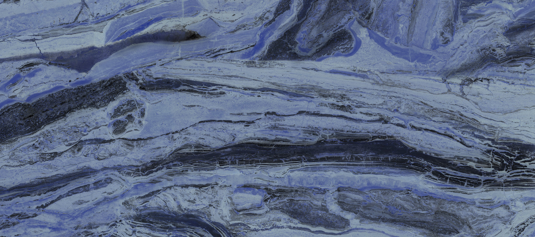 Abstract Swirls in Indigo and Slate Wall Mural