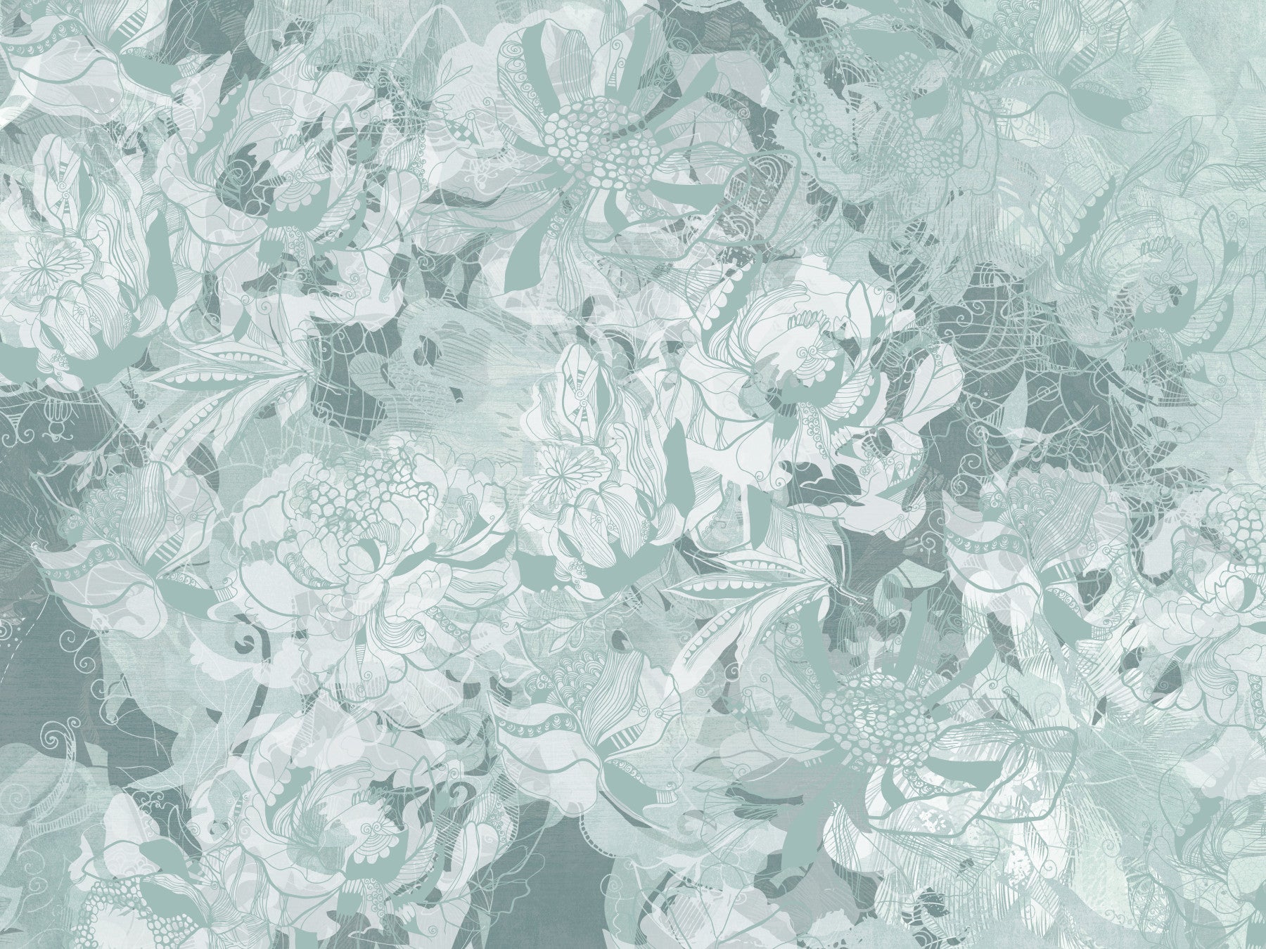 Warm Botanical Floral Wall Mural Wall Mural